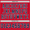 Custom Red Navy-White Mesh Authentic Football Jersey