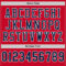Red0494-3 Custom Red Navy-White Mesh Authentic Football Jersey