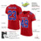 Red0495-1 Custom Red Royal-White Mesh Authentic Football Jersey