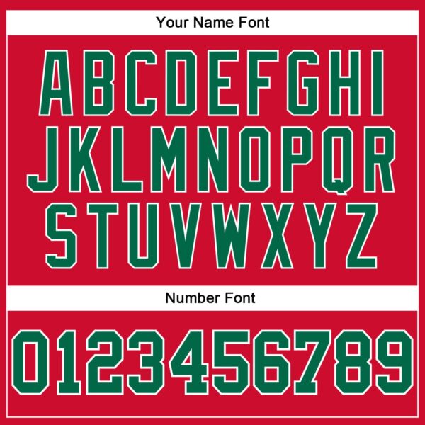 Custom Red Kelly Green-White Authentic Throwback Basketball Jersey