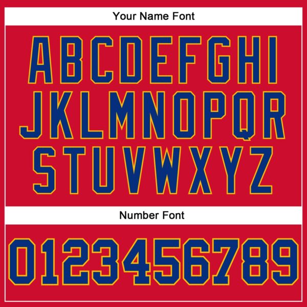 Custom Red Royal-Gold Authentic Throwback Basketball Jersey