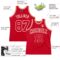 Custom Red Red-Cream Authentic Throwback Basketball Jersey