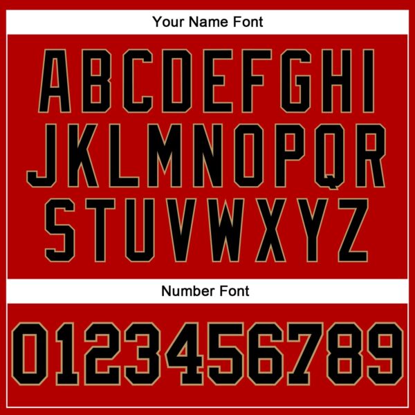 Custom Red Black Pinstripe Black-Old Gold Authentic Basketball Jersey