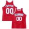 Custom Red White Pinstripe White-Light Blue Authentic Basketball Jersey