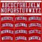 Custom Red White Pinstripe White-Royal Authentic Basketball Jersey