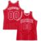 Custom Red White Pinstripe Red-White Authentic Basketball Jersey