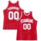 Custom Red White Pinstripe White-Gray Authentic Basketball Jersey