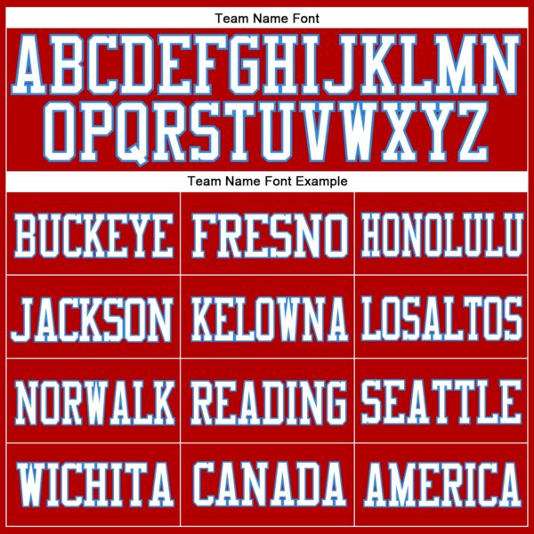 Custom Red White-Powder Blue Mesh Authentic Football Jersey