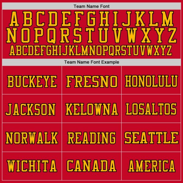 Custom Red Gold-Black Mesh Authentic Football Jersey