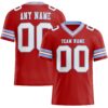 Custom Red White-Light Blue Authentic Football Jersey