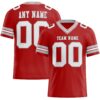 Custom Red White-Gray Authentic Football Jersey