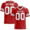 Custom Red White-Gray Authentic Football Jersey