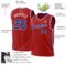 Custom Red Royal-White Authentic Throwback Basketball Jersey