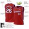 Custom Red White-Royal Authentic Throwback Basketball Jersey