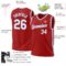 Custom Red White-Light Blue Authentic Throwback Basketball Jersey