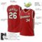 Custom Red White-Kelly Green Authentic Throwback Basketball Jersey