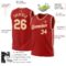 Custom Red Cream Authentic Throwback Basketball Jersey
