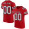 Red0835 Custom Red Gray-Black Mesh Authentic Football Jersey