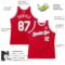 Custom Red Light Blue-Old Gold Authentic Throwback Basketball Jersey