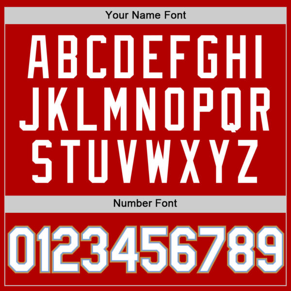 Custom Red Light Blue-Old Gold Authentic Throwback Basketball Jersey