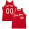 Custom Red Cream Authentic Throwback Basketball Jersey