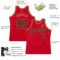 Custom Red Black-Old Gold Authentic Throwback Basketball Jersey