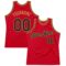 Custom Red Black-Old Gold Authentic Throwback Basketball Jersey