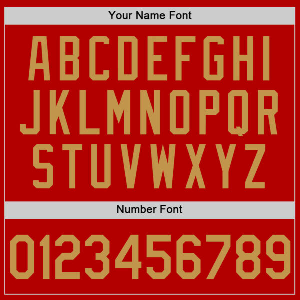 Custom Red Old Gold-Black Authentic Throwback Basketball Jersey