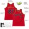 Custom Red Navy-Old Gold Authentic Throwback Basketball Jersey