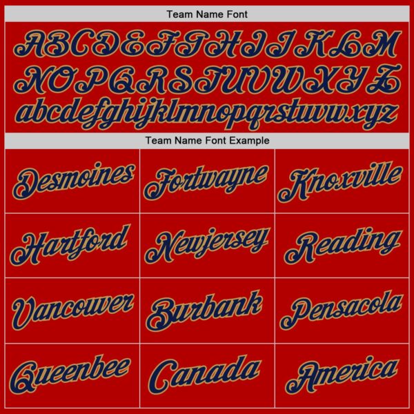 Custom Red Navy-Old Gold Authentic Throwback Basketball Jersey