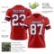 Red0887-2 Custom Red White-Royal Authentic Football Jersey