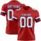Red0887 Custom Red White-Royal Authentic Football Jersey