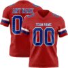 Custom Red Royal-White Authentic Football Jersey