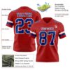 Custom Red Royal-White Authentic Football Jersey