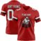 Red0892-1 Custom Red White-Black Authentic Football Jersey
