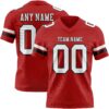 Red0892 Custom Red White-Black Authentic Football Jersey