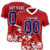 Red0904 Custom Red Royal-White 3D Pattern Splash Authentic Football Jersey