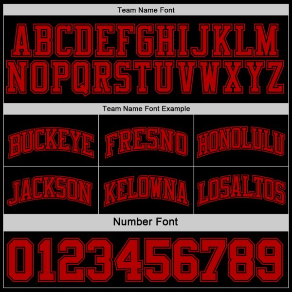 Custom Reversible Black Red Double Side Sublimation Basketball Suit Jersey