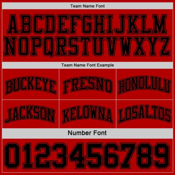 Custom Reversible Black Red Double Side Sublimation Basketball Suit Jersey