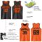 Custom Reversible Black Orange Double Side Sublimation Basketball Suit Jersey