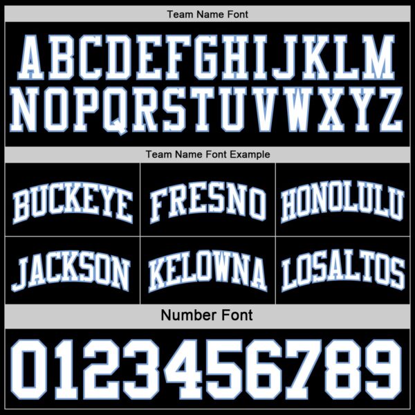 Custom Reversible Black White-Light Blue Double Side Sublimation Basketball Suit Jersey