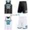 Custom Reversible Black White-Teal Double Side Sublimation Basketball Suit Jersey