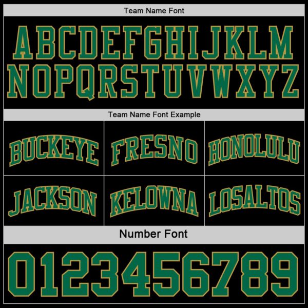 Custom Reversible Black Kelly Green-Old Gold Double Side Sublimation Basketball Suit Jersey