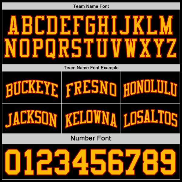 Custom Reversible Black Gold-Red Double Side Sublimation Basketball Suit Jersey