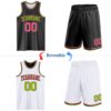 Custom Reversible Black Pink-Neon Green Double Side Sublimation Basketball Suit Jersey