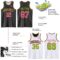 Custom Reversible Black Pink-Neon Green Double Side Sublimation Basketball Suit Jersey