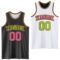 Custom Reversible Black Pink-Neon Green Double Side Sublimation Basketball Suit Jersey