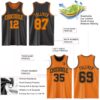 Custom Reversible Black Bay Orange Double Side Sublimation Basketball Suit Jersey