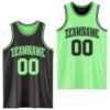 Custom Reversible Black Pea Green Double Side Sublimation Basketball Suit Jersey
