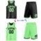Custom Reversible Black Pea Green Double Side Sublimation Basketball Suit Jersey